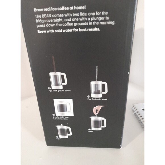 Bodum Bean Cold Brew Press And Iced Coffee Maker- WHITE-NEW In Box - Picture 4 of 6